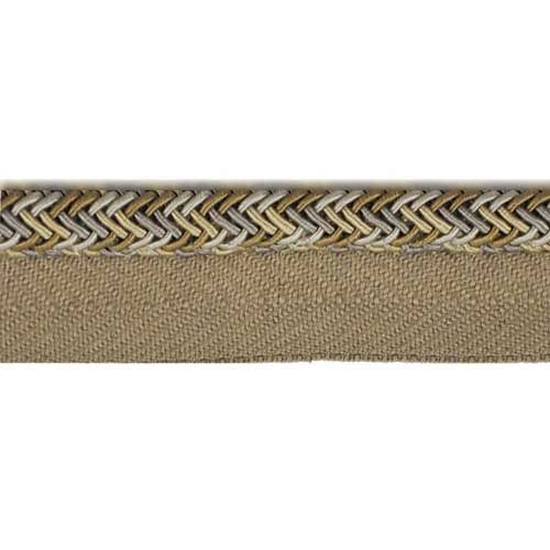 Mulberry Collection - 1/4" Width CORD WITH LIP (25 Yard Roll) - BC-10002-82/11 Taupe and Grey