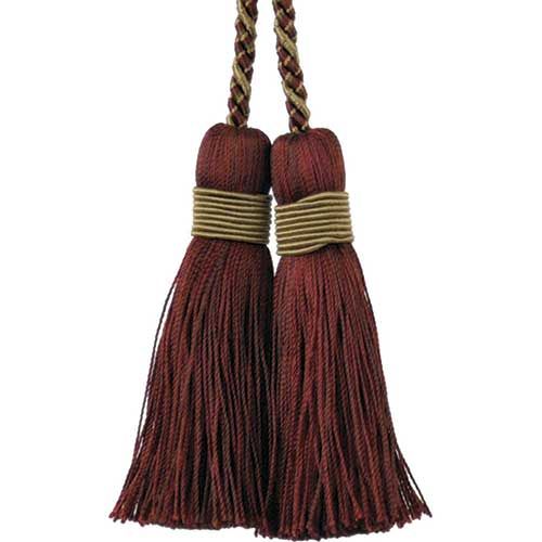 Mulberry Collection - 3 1/2" length CHAIR TIE TASSEL - BT-6003-70/38 Eggplant and Toffee