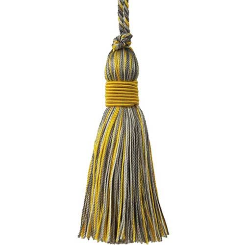 Mulberry Collection - 3 1/2" length PILLOW TASSEL - BT-5001-11/10 Grey and Gold
