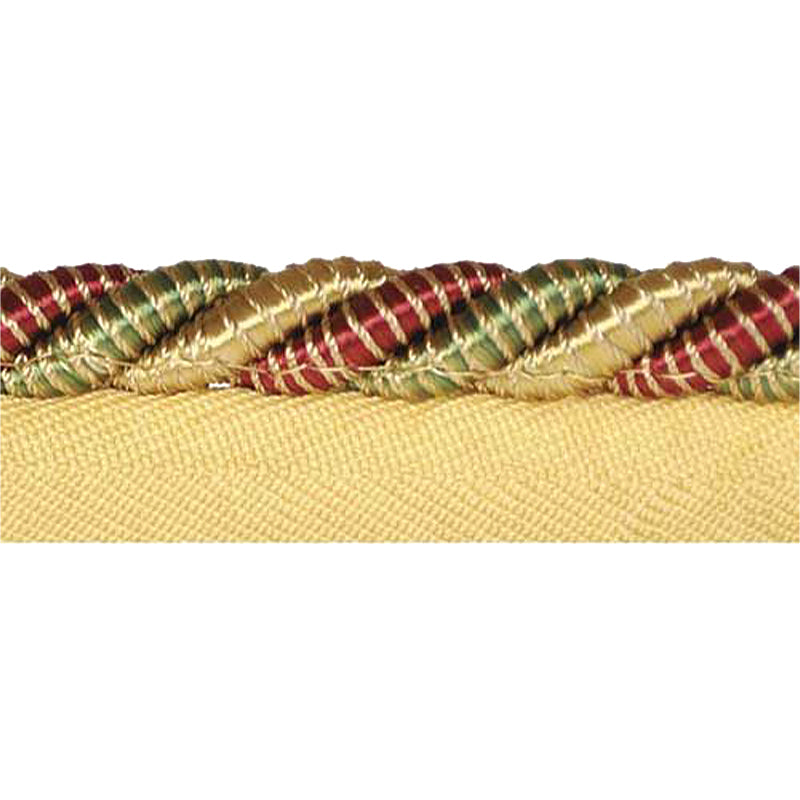 Mulberry Collection - 3/8" Width CORD WITH LIP (25 Yard Roll) - BC-10003-17/61 Wine Red and Mocha