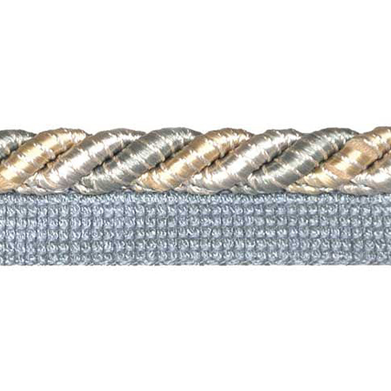 Mulberry Collection - 3/8" Width CORD WITH LIP (25 Yard Roll) - BC-10003-33/82 Turquoise and Taupe