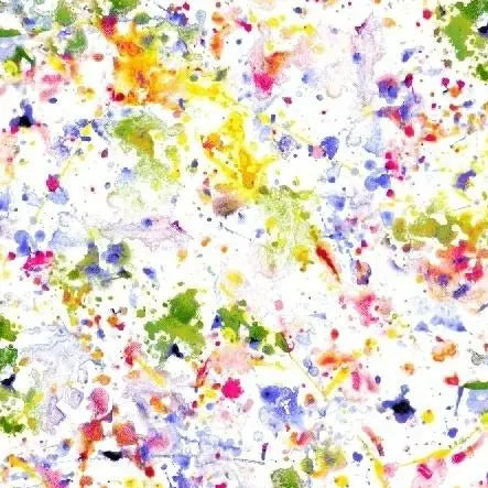Multi White Paint Splatter Wideback Cotton Fabric Per Yard