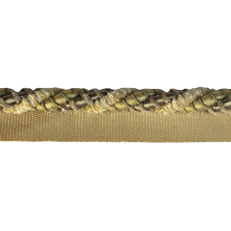 Mystique Collection - 3/8" width CORD WITH LIP (50 Yard Roll) - BC-10028-28/33 Gold and Tan