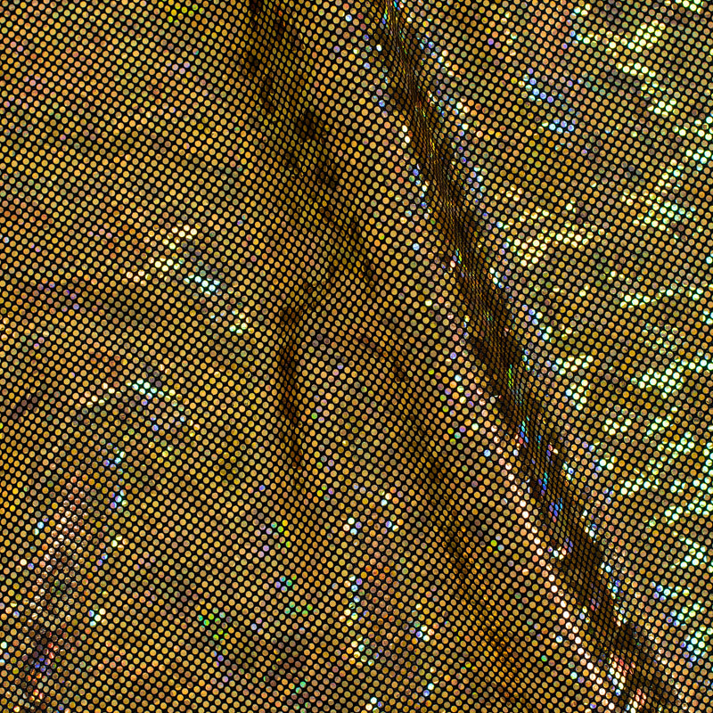 Nylon Spandex Fabric with Shatter Glass Hologram Design | Spandex Palace Black Gold