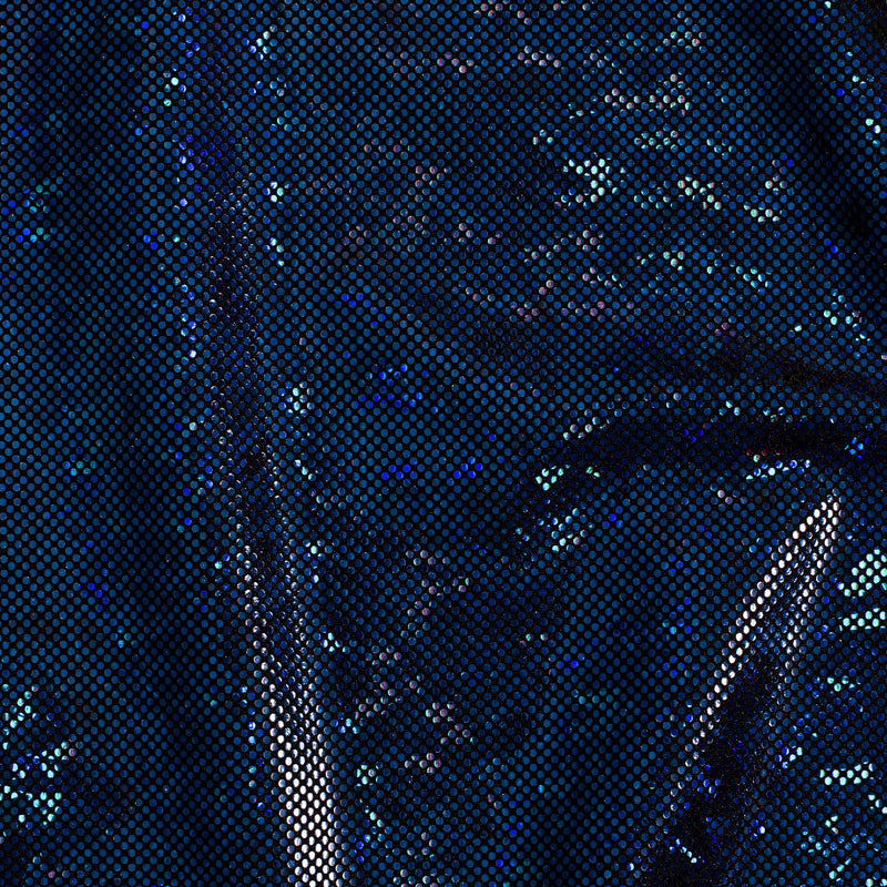 Nylon Spandex Fabric with Shatter Glass Hologram Design | Spandex Palace Black Royal