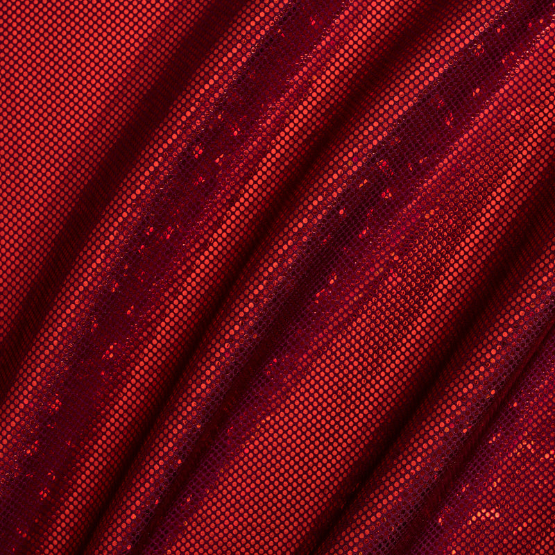 Nylon Spandex Fabric with Shatter Glass Hologram Design | Spandex Palace Burgandy