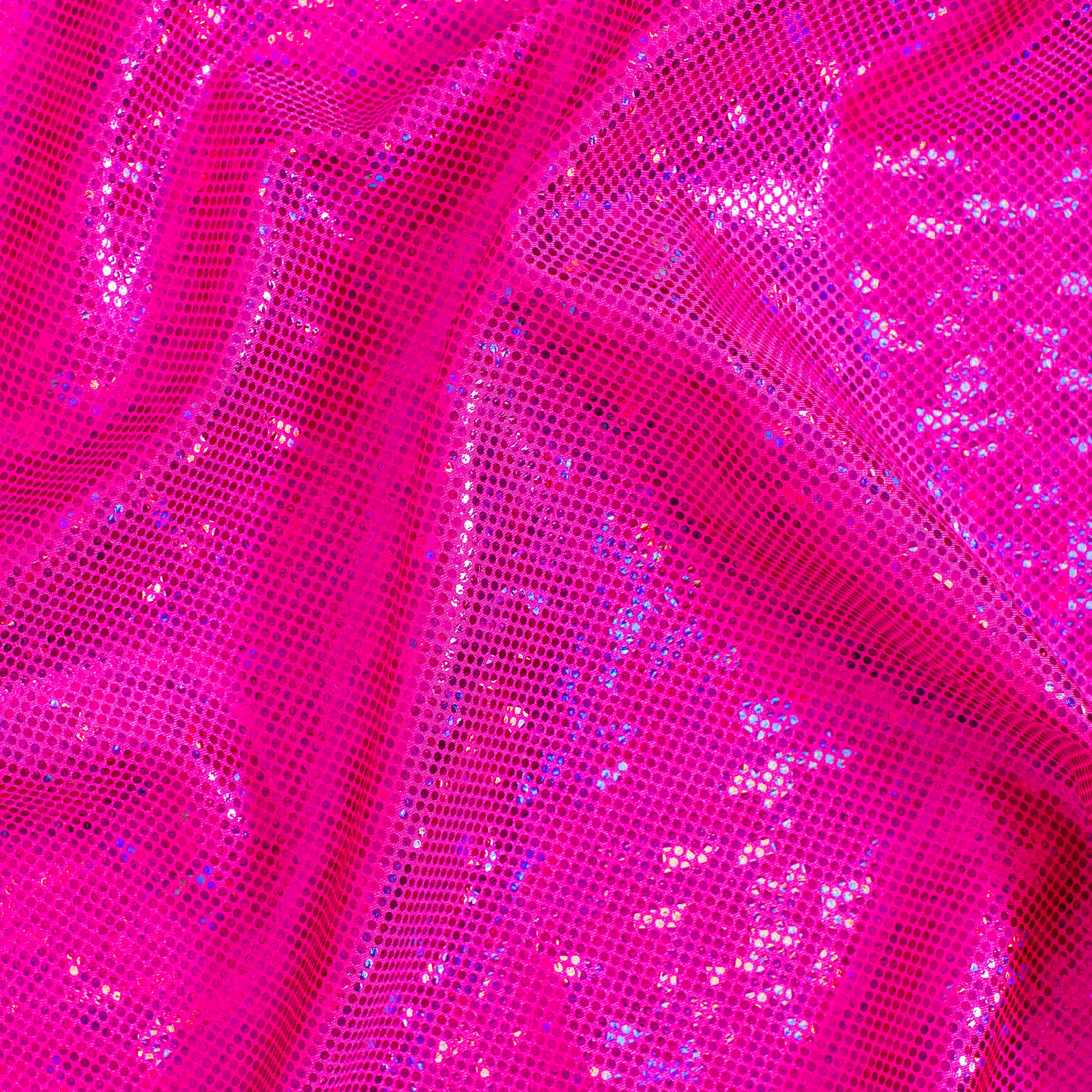 Nylon Spandex Fabric with Shatter Glass Hologram Design | Spandex Palace Pink Fuchsia