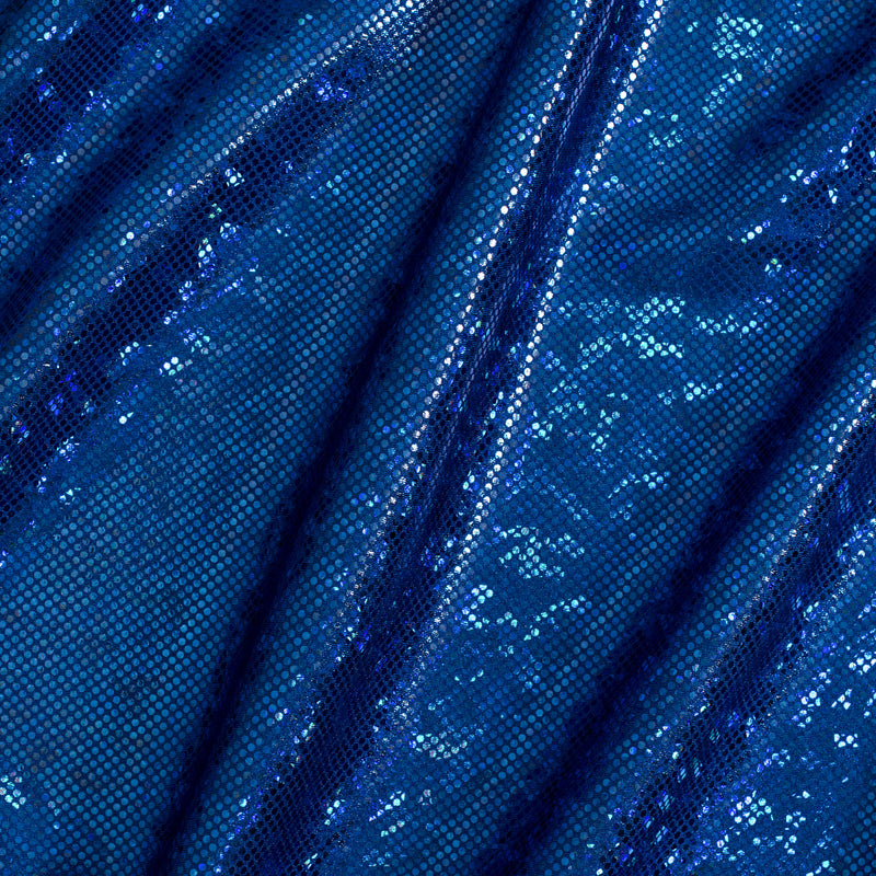 Nylon Spandex Fabric with Shatter Glass Hologram Design | Spandex Palace Royal Royal