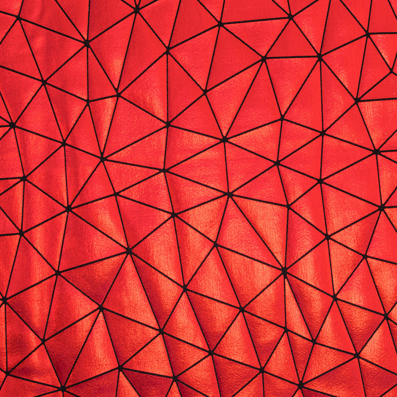 Bohemian Laser Hologram Nylon Spandex Fabric | Spandex palace Black Red