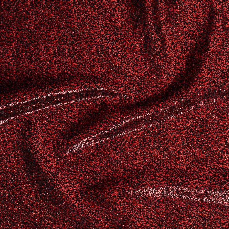 Pebble Hologram Nylon Spandex Tricot Fabric | Spandex Palace Black Red
