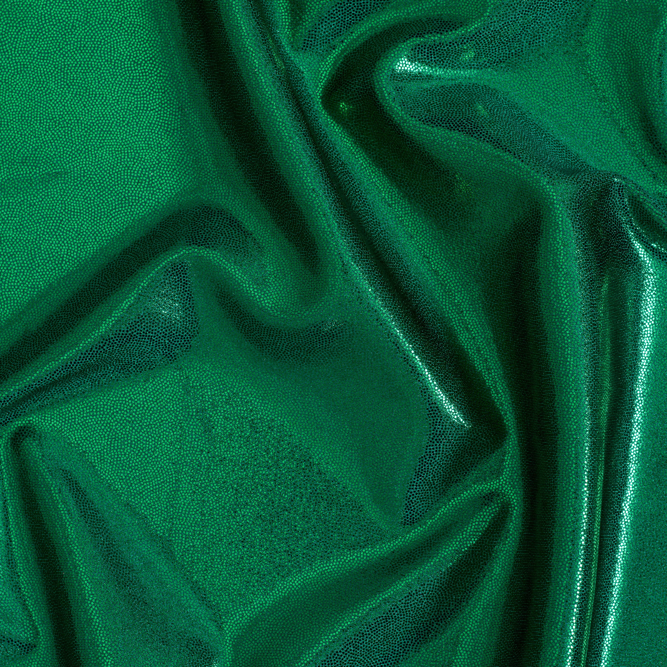 Nylon Spandex Tricot Fabric with Foggy Foil | Spandex Palace - Green
