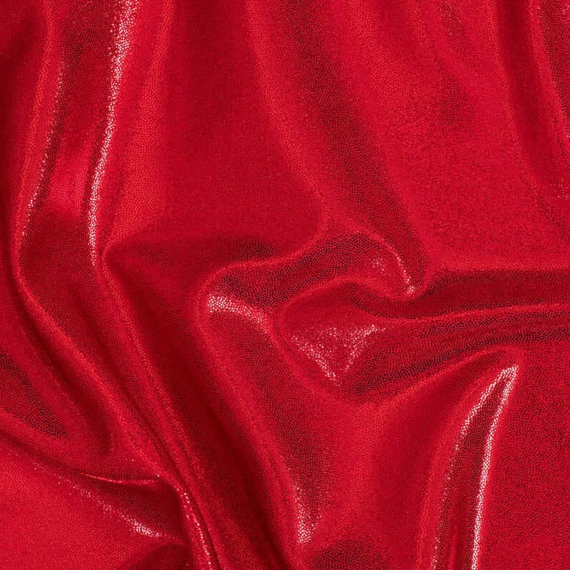 Nylon Spandex Tricot Fabric with Foggy Foil | Spandex Palace - Red