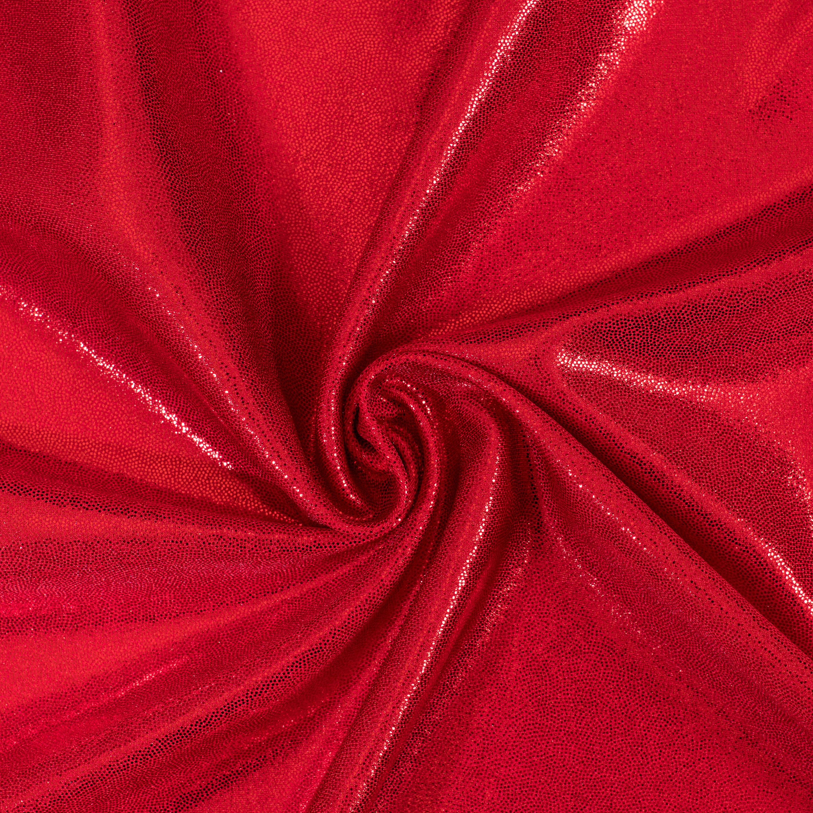 Nylon Spandex Tricot Fabric with Foggy Foil | Spandex Palace - Red