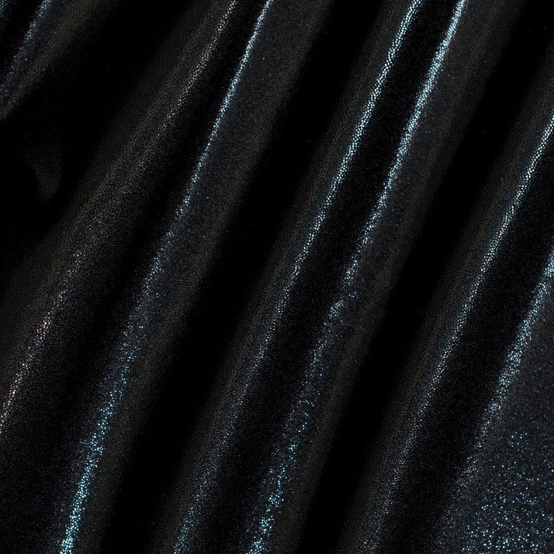 Nylon Spandex Tricot Fabric with Foggy Foil | Spandex Palace - Black
