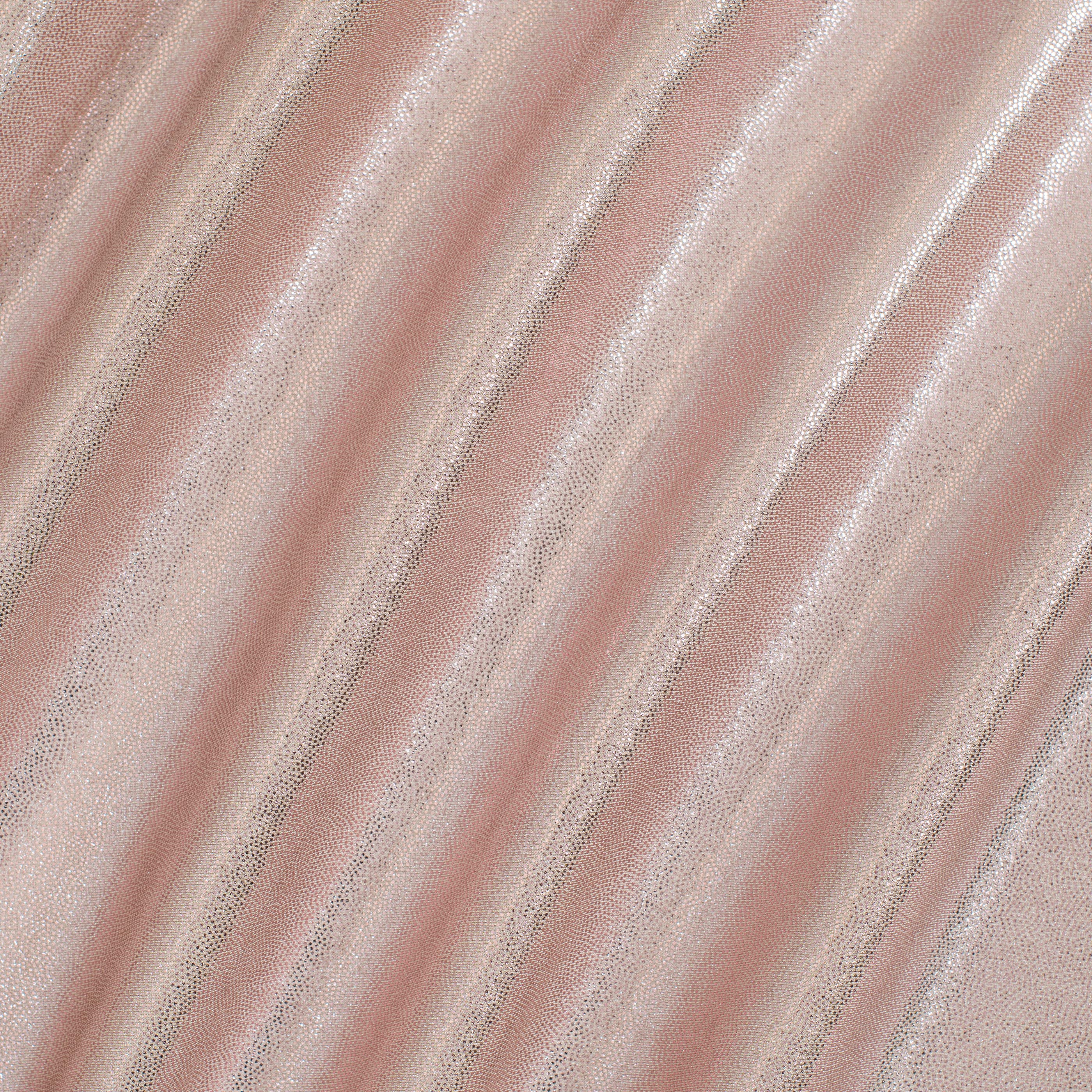 Nylon Spandex Tricot Fabric with Foggy Foil | Spandex Palace - Blush Silver