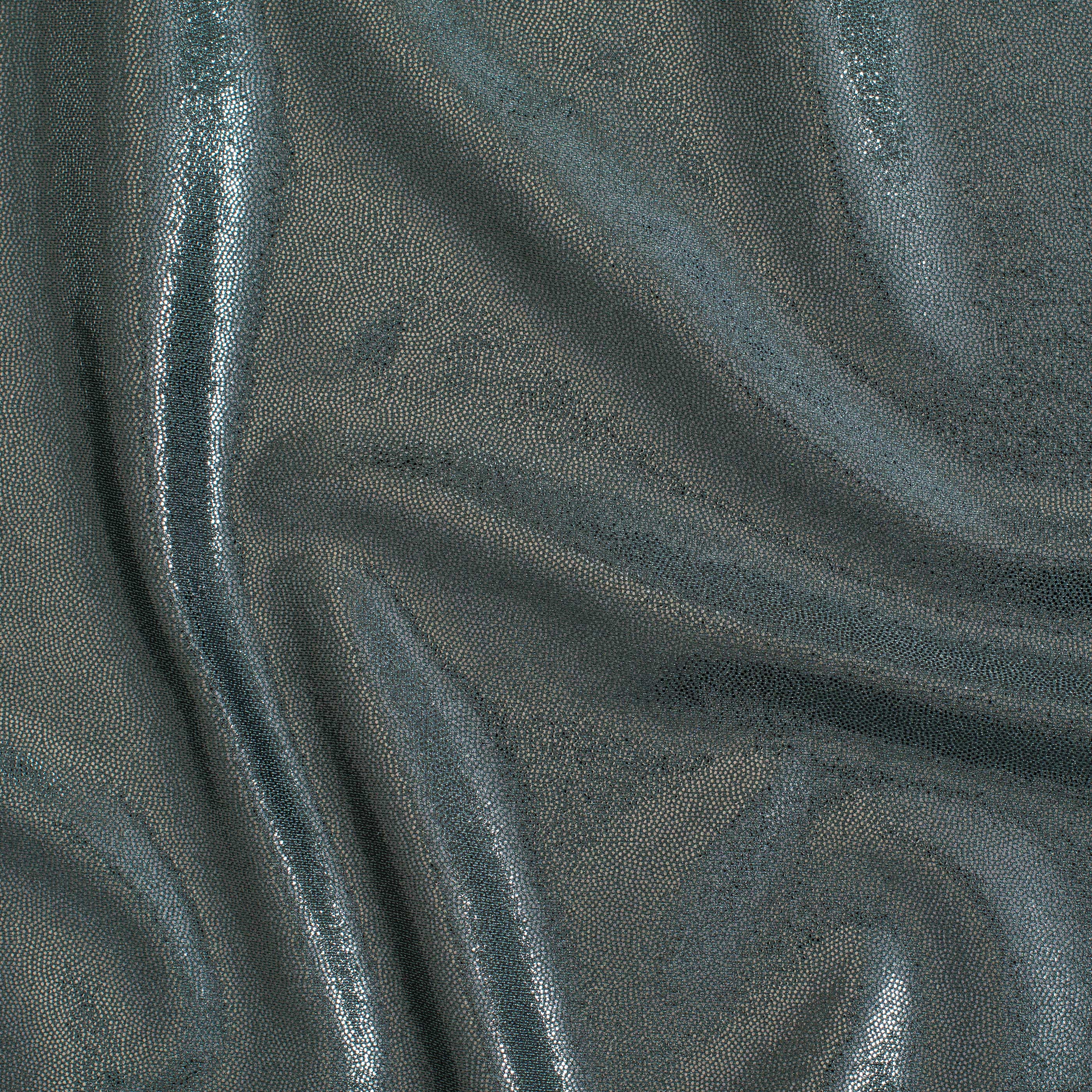Nylon Spandex Tricot Fabric with Foggy Foil | Spandex Palace - Gray Silver