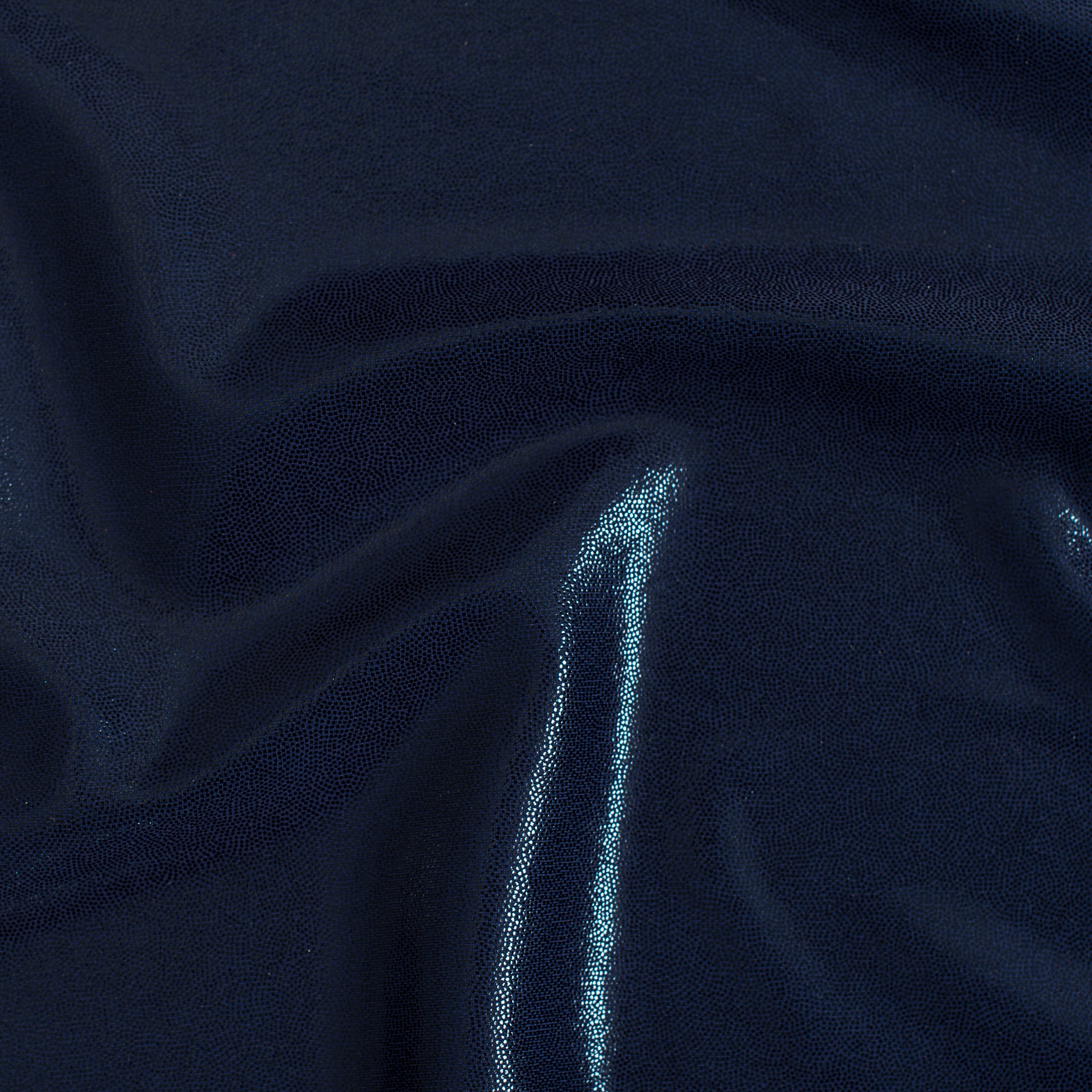 Nylon Spandex Tricot Fabric with Foggy Foil | Spandex Palace - Navy Black