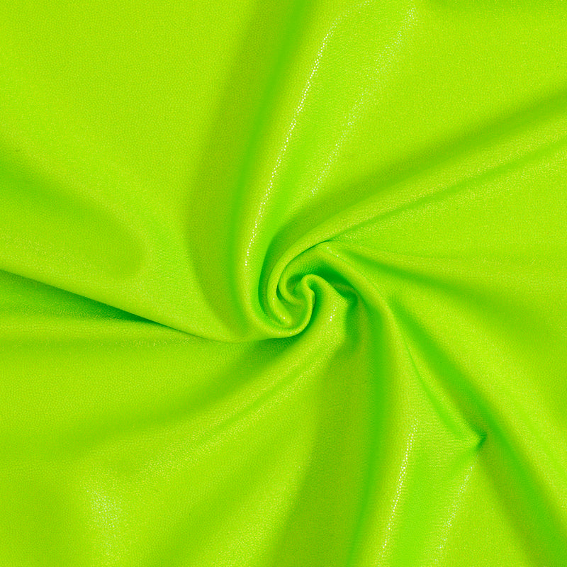Nylon Spandex Tricot Fabric with Foggy Foil | Spandex Palace - Neon Lime