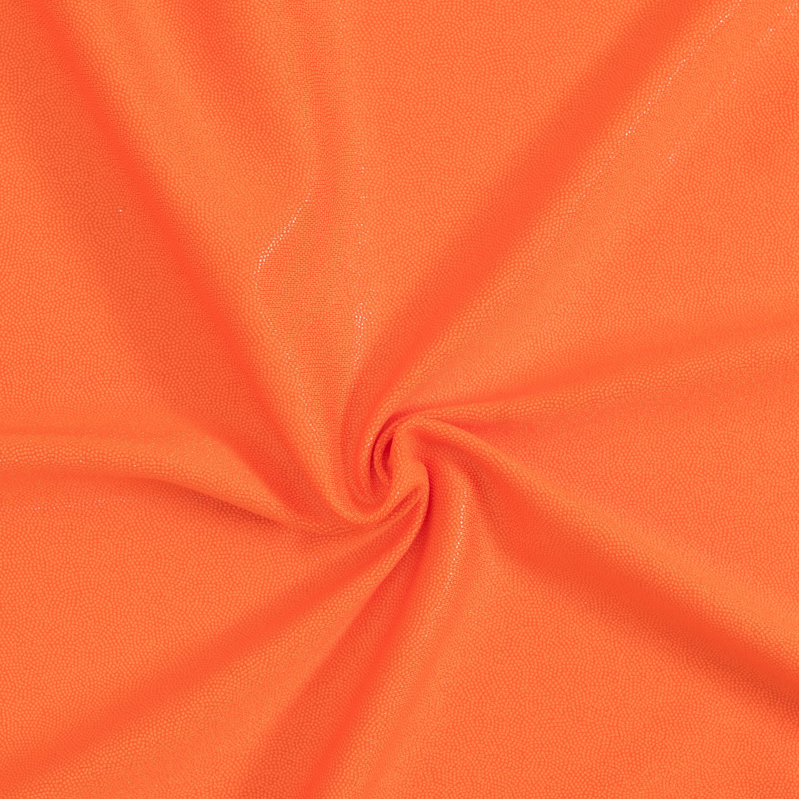 Nylon Spandex Tricot Fabric with Foggy Foil | Spandex Palace - Neon Orange