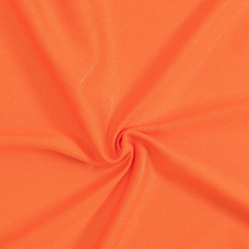 Nylon Spandex Tricot Fabric with Foggy Foil | Spandex Palace - Neon Orange