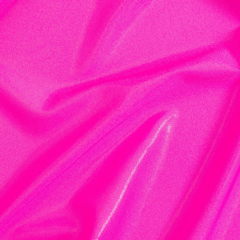Nylon Spandex Tricot Fabric with Foggy Foil | Spandex Palace - Neon Pink