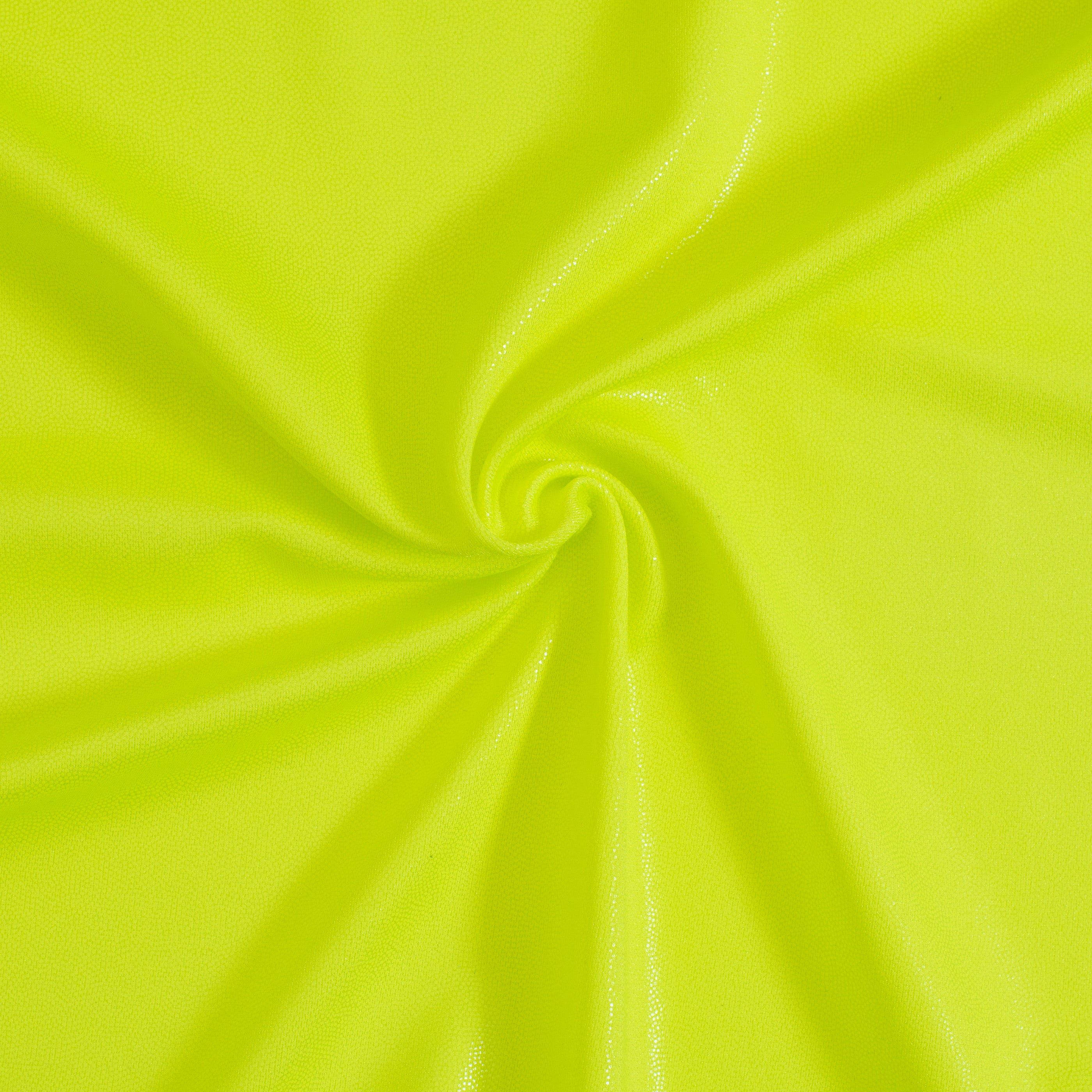 Nylon Spandex Tricot Fabric with Foggy Foil | Spandex Palace - Neon Yellow