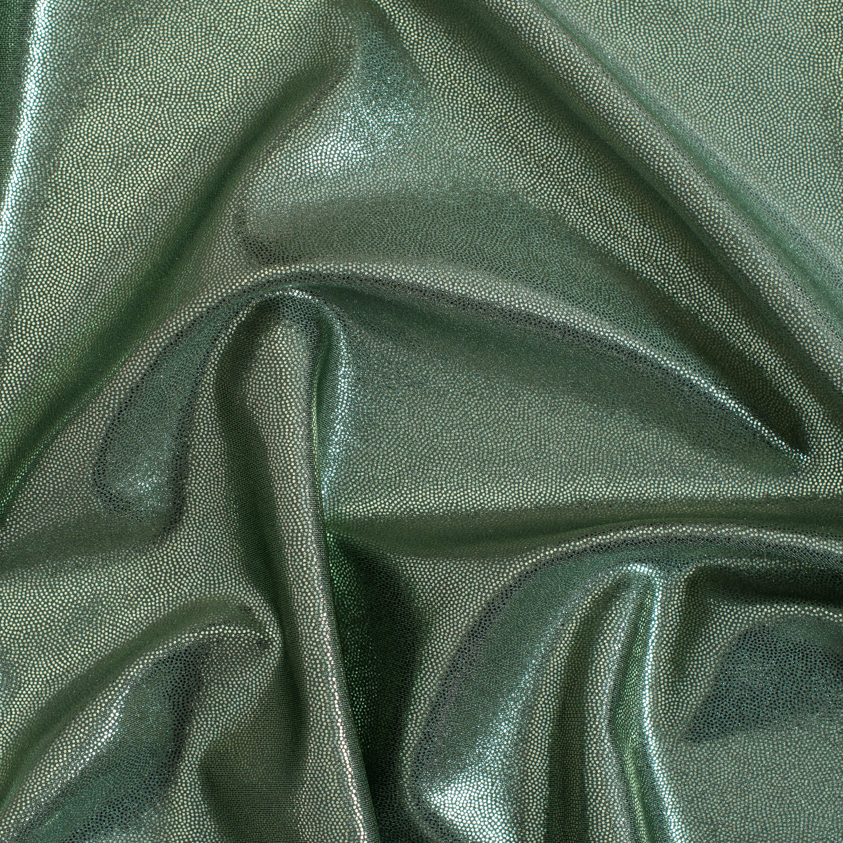 Nylon Spandex Tricot Fabric with Foggy Foil | Spandex Palace - Olive