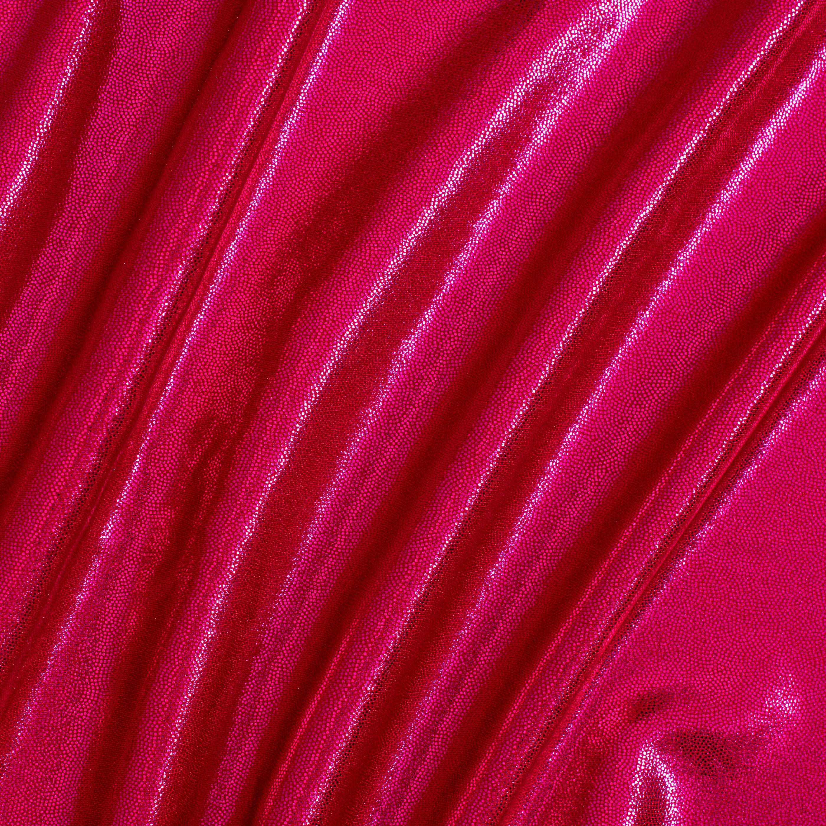 Nylon Spandex Tricot Fabric with Foggy Foil | Spandex Palace - Red Fuchsia