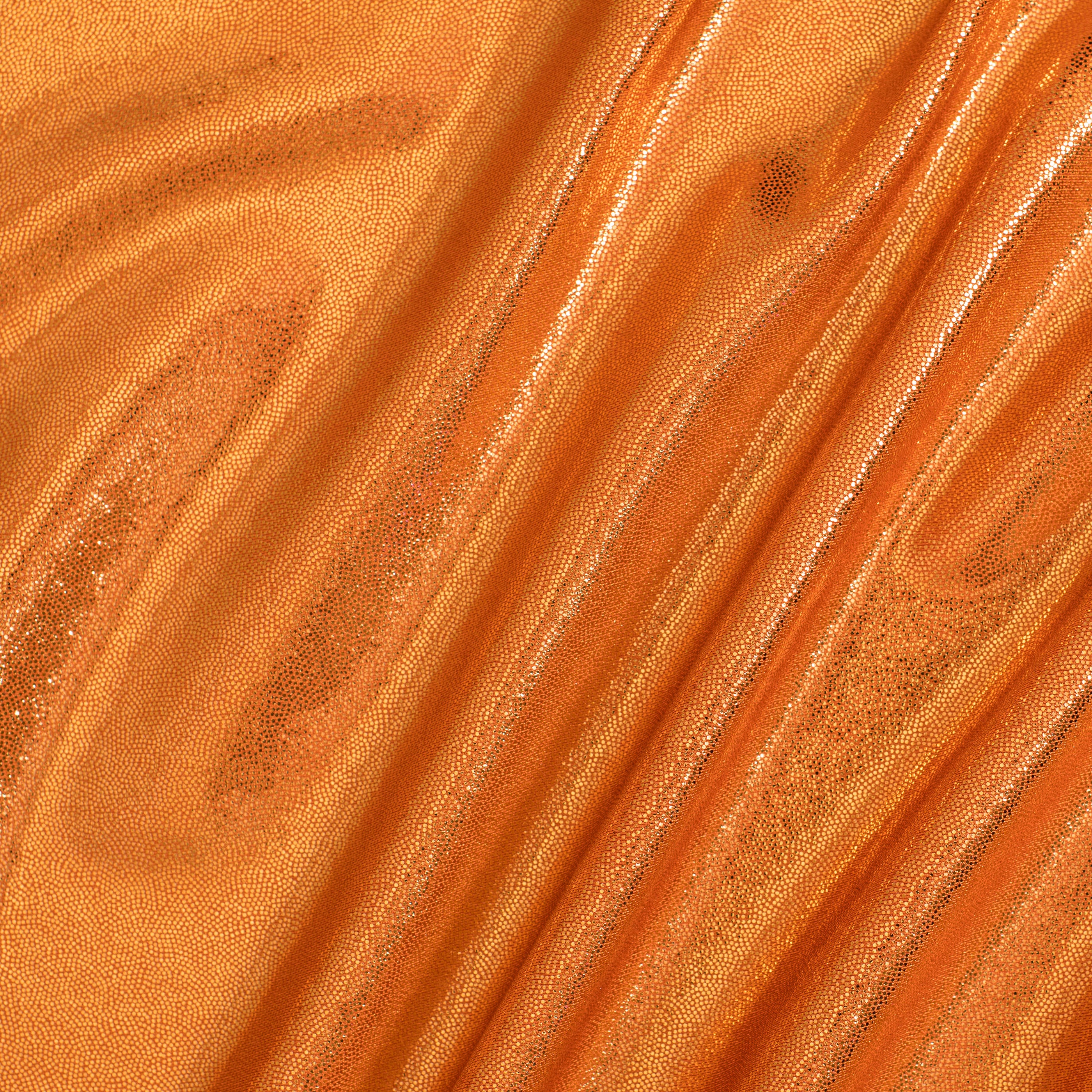 Nylon Spandex Tricot Fabric with Foggy Foil | Spandex Palace - Rust