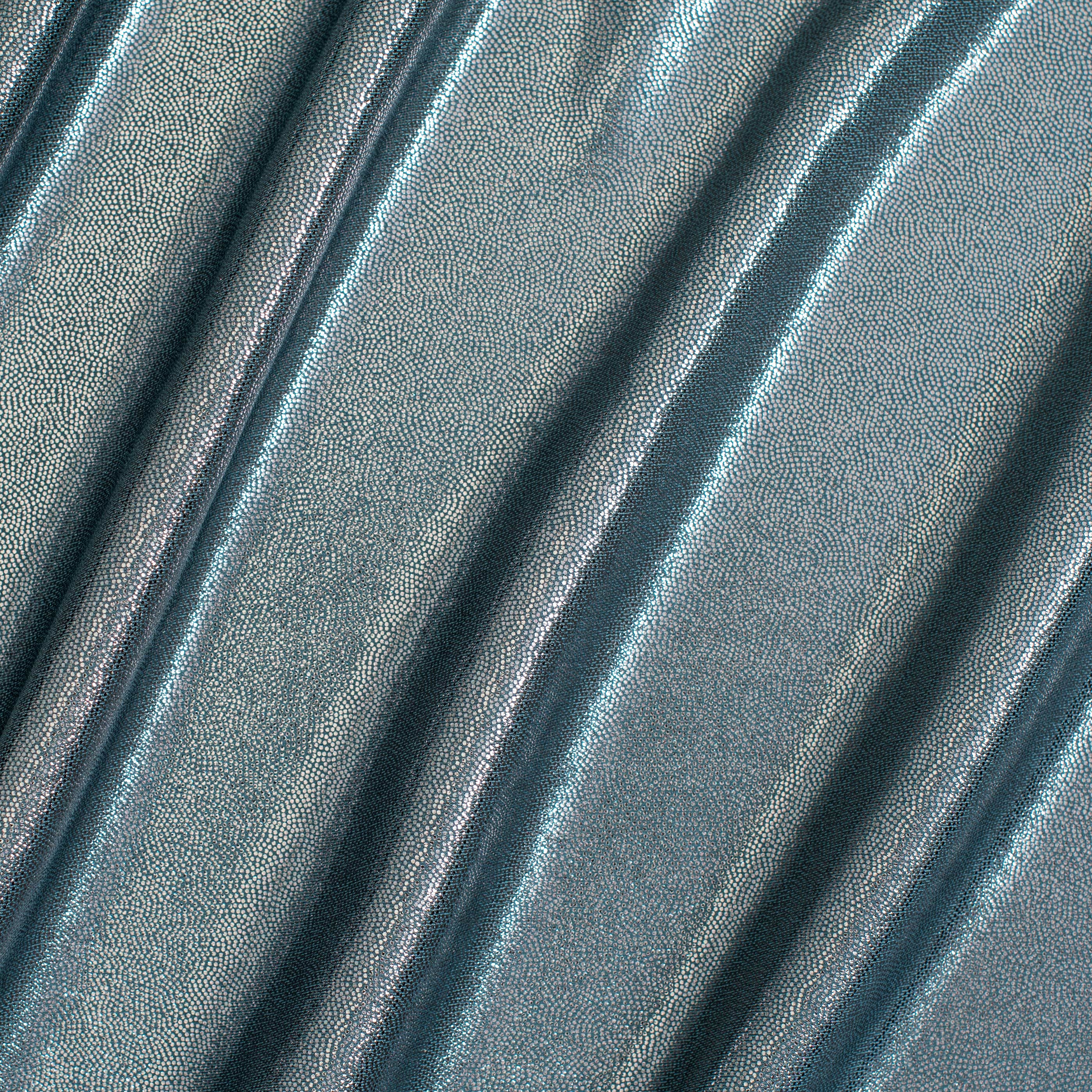 Nylon Spandex Tricot Fabric with Foggy Foil | Spandex Palace - Steel Gunmetal