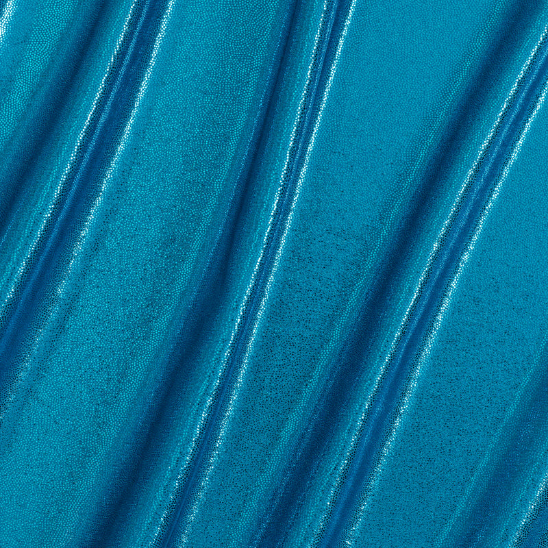 Nylon Spandex Tricot Fabric with Foggy Foil | Spandex Palace - Turquoise