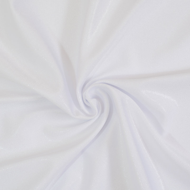 Nylon Spandex Tricot Fabric with Foggy Foil | Spandex Palace - White Clear