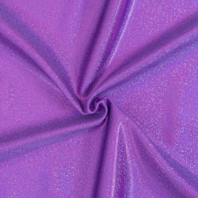 Hologram Stretch Nylon Spandex Fabric with Foggy Foil | Spandex Palace - Lilac