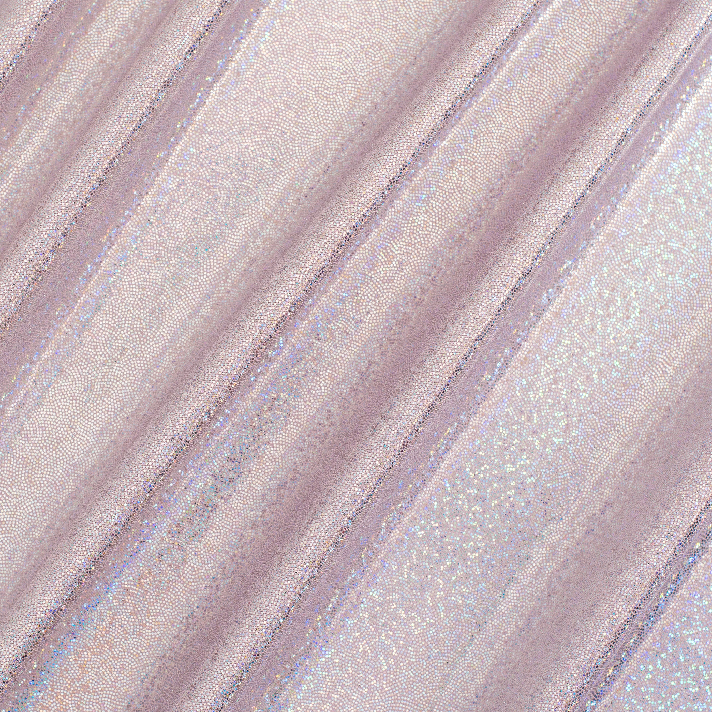 Hologram Stretch Nylon Spandex Fabric with Foggy Foil | Spandex Palace - Pink 