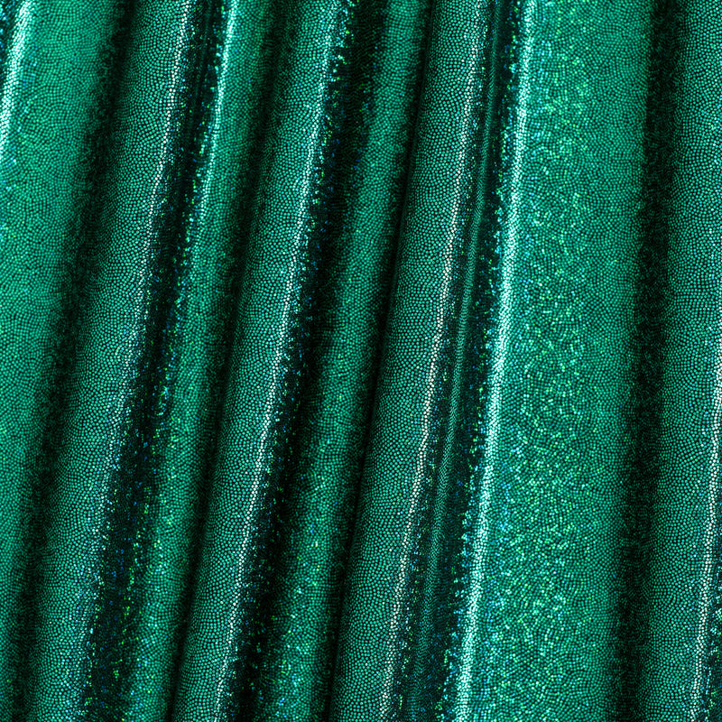 Hologram Stretch Nylon Spandex Fabric with Foggy Foil | Spandex Palace - Black  Green