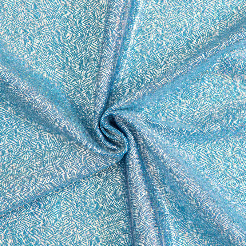 Hologram Stretch Nylon Spandex Fabric with Foggy Foil | Spandex Palace - Blue Silver