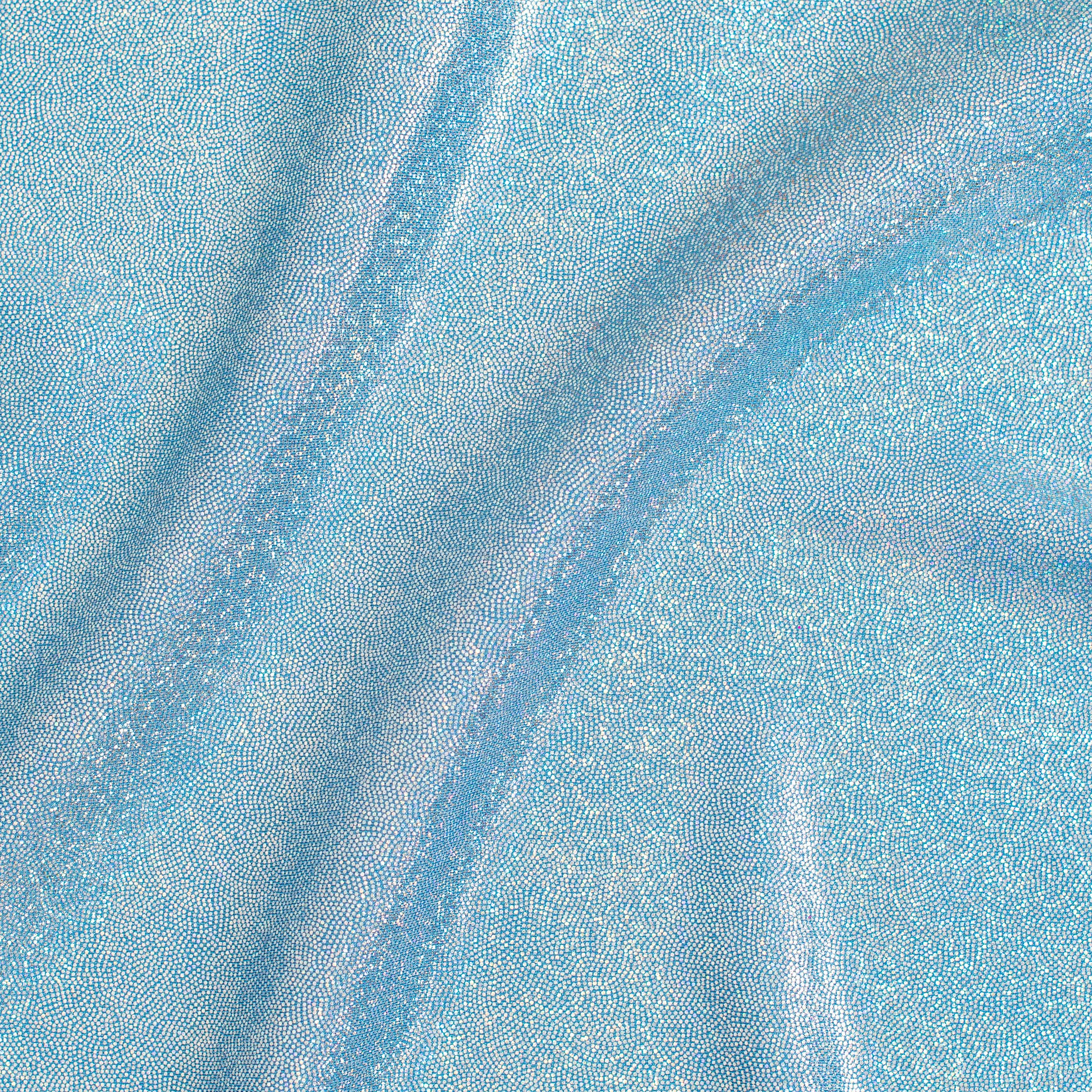 Hologram Stretch Nylon Spandex Fabric with Foggy Foil | Spandex Palace -  Blue Silver