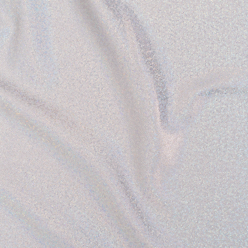 Hologram Stretch Nylon Spandex Fabric with Foggy Foil | Spandex Palace - Pink Silver