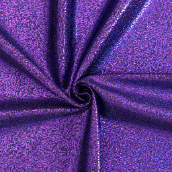 Hologram Stretch Nylon Spandex Fabric with Foggy Foil | Spandex Palace - Purple