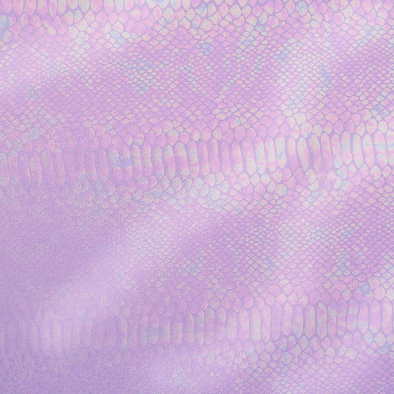 Fever Snake Foil Stretch Nylon Spandex Fabric | Spandex Palace Lilac Illusion