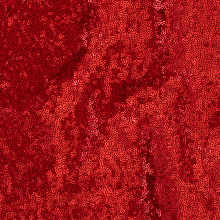 4 Way Stretch Polyester Spandex Full Cover Sequins | Spandex Palace   Red