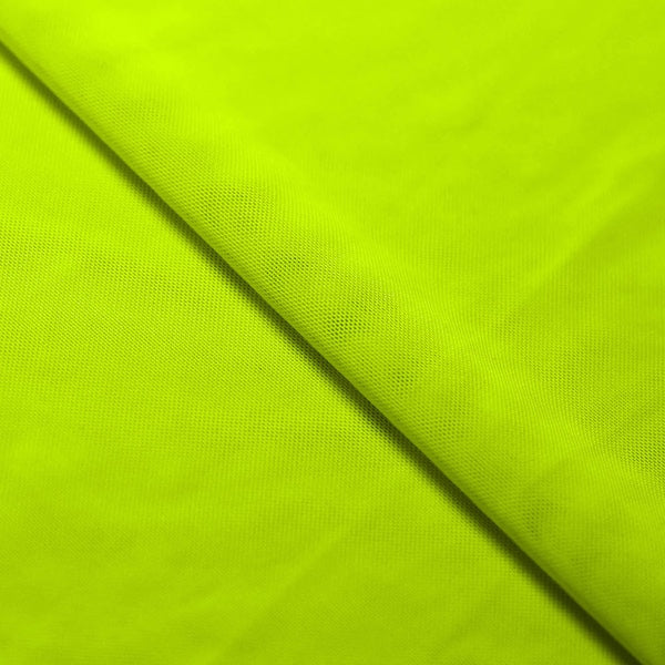 Neon Yellow Power Mesh Nylon Spandex Fabric