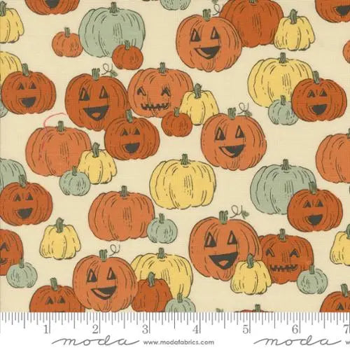 Natural Home Sweet Haunt Pumpkins 44"/45" Fabric Per Yard