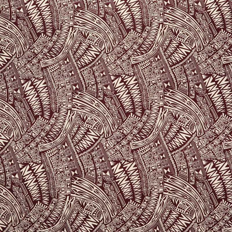 Traditional Polynesian Tattoo Fabric | Cotton Light-Barkcloth  |  Spandex Palace