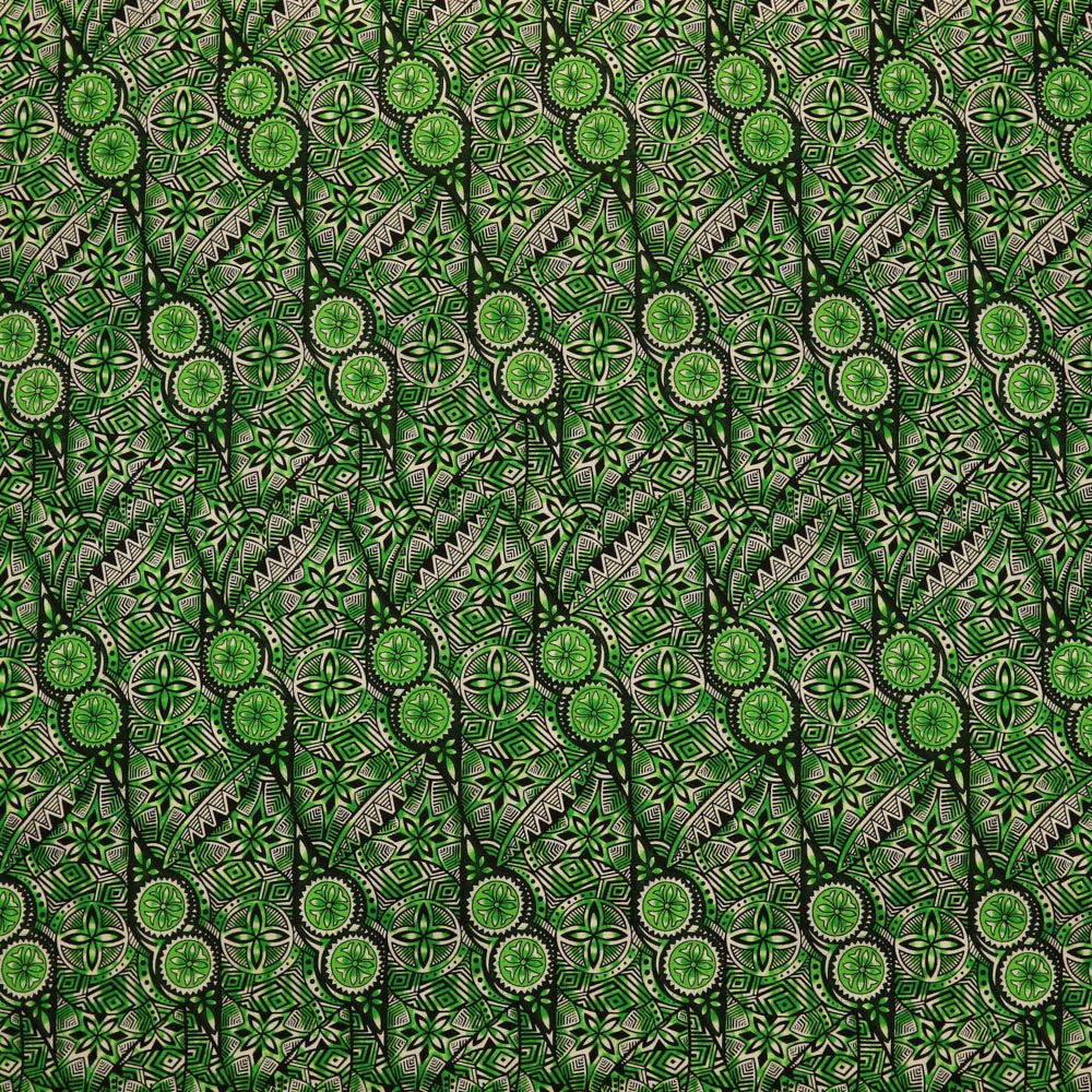 Traditional Polynesian Fijian Print Fabric | Cotton Light Barkcloth  | Spandex Palace