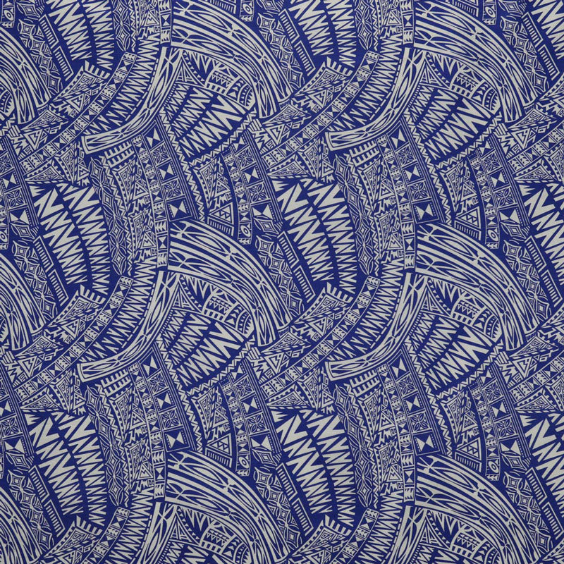 Traditional Polynesian Tattoo Fabric | Cotton Light-Barkcloth  |  Spandex Palace