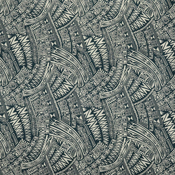 Traditional Polynesian Tattoo Fabric | Cotton Light-Barkcloth  |  Spandex Palace