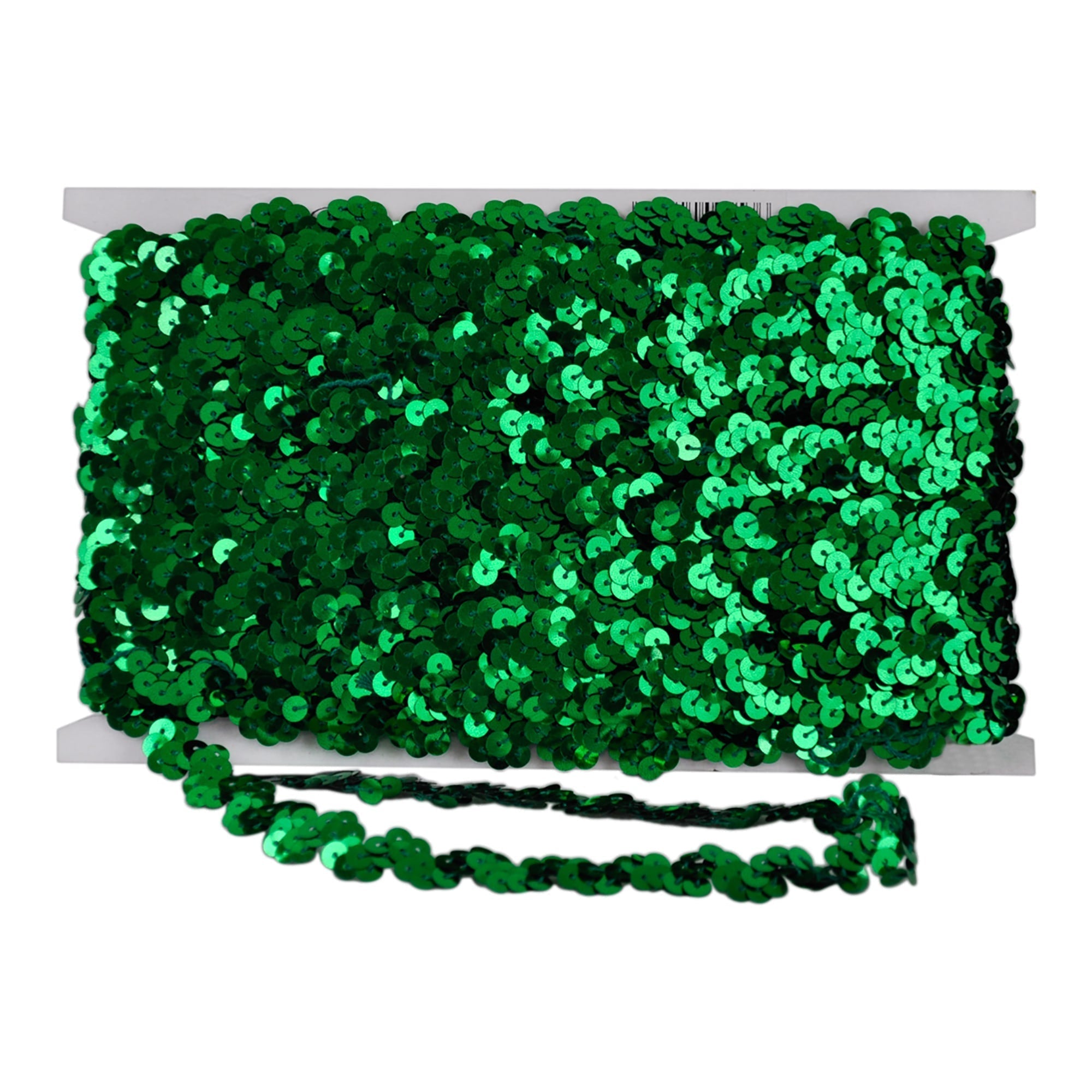Non-Stretch Sequin Trim - 1/2" Width (25 Yard Roll) - BQ-304-15 Emerald Green