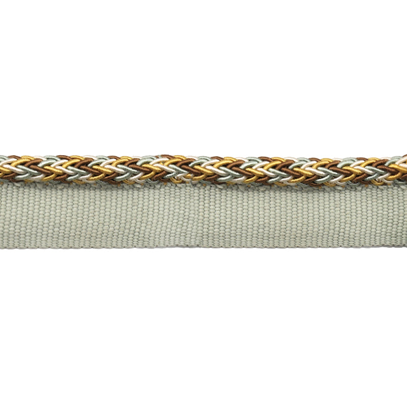 Odyssey Collection - 1/4" Width Braided Cord with Lip (50 Yard Roll) - BC-12000-63/82 Mint and Brown