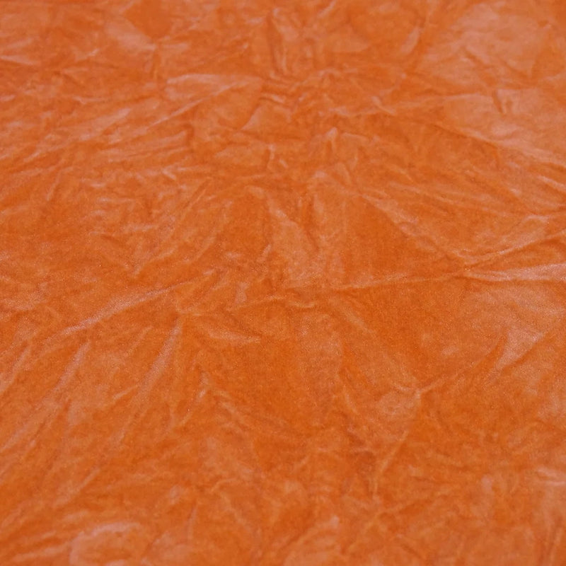 Orange Crushed Velvet Flocking Fabric